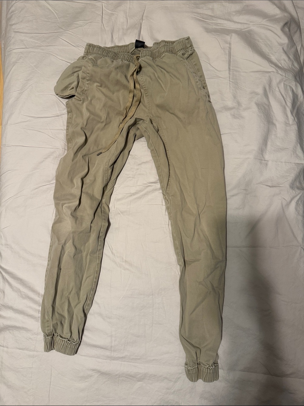 Casual Khaki Drawstring Jogger Pants for Men